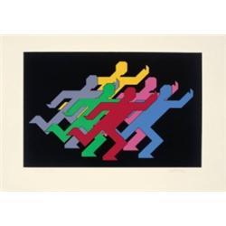 Vasarely, (Victor): Vasarely nyolc sport témájú kompozíciója.…