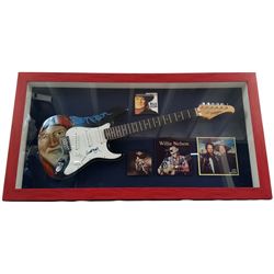Willie Nelson Signed Guitar Framed