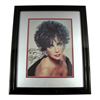 Image 1 : Elizabeth Taylor Large Color Signed Matted & Framed Photo