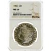 Image 1 : 1886 NGC MS64 Morgan Silver Dollar