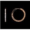 Image 2 : 1.60 ctw Diamond Earrings - 14KT Rose Gold