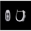 Image 2 : 1.00 ctw Diamond Earrings - 14KT White Gold
