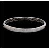 Image 1 : 1.50 ctw Diamond Bangle Bracelet - 14KT White Gold