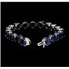 Image 4 : 42.73 ctw Sapphire and Diamond Bracelet - 14KT White Gold