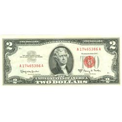 1963-A $2 Choice Circulated Red Seal Note