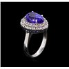 Image 4 : 14KT White Gold 4.25 ctw Tanzanite and Diamond Ring