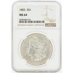 1883 MS64 NGC Morgan Silver Dollar