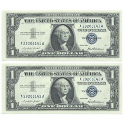 1957 $1 Silver Certificate Currency Lot of 2