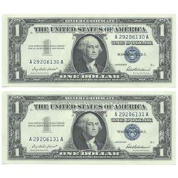 1957 $1 Silver Certificate Currency Lot of 2