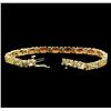 Image 3 : 14KT Yellow Gold 10.83 ctw Sapphire and Diamond Bracelet