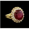 Image 1 : 14KT Yellow Gold 6.72 ctw Ruby and Diamond Ring