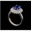 Image 4 : 14KT White Gold 2.28 ctw Tanzanite and Diamond Ring