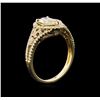 Image 3 : 14KT Yellow Gold 1.78 ctw Diamond Unity Ring