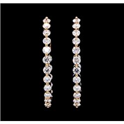 2.16 ctw Diamond Earrings - 18KT Rose Gold