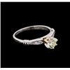 Image 1 : 14KT White Gold 0.54 ctw Diamond Ring