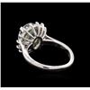 Image 3 : 2.81 ctw Aquamarine and Diamond Ring - 14KT White Gold