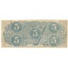 Image 2 : 1863 $5 The Confederate States of America Note T-60 CC