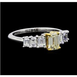 1.60 ctw Diamond Ring - 14KT White and Yellow Gold