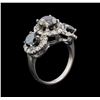 Image 4 : 5.54 ctw Black Diamond Ring - 14KT White Gold