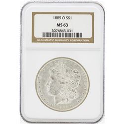 1885-O MS63 NGC Morgan Silver Dollar