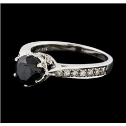 1.90 ctw Black Diamond Ring - 14KT White Gold