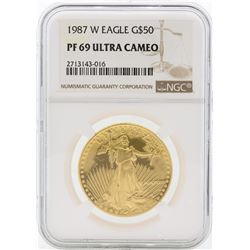 1987-W PF69 Ultra Cameo $50 Gold Eagle