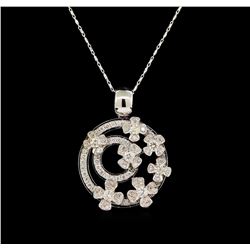 14KT White Gold 1.76 ctw Diamond Pendant With Chain