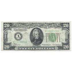 1934 $20 Federal Reserve Note - Boston