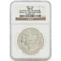 1887 MS63 NGC Morgan Silver Dollar