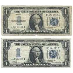 1934 $1 Silver Certificate Currency Lot of 2