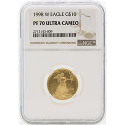 1998-W PF70 Ultra Cameo $10 Gold Eagle