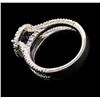 Image 3 : 1.48 ctw Blue Spinel and Diamond Ring - 14KT White Gold