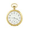 Image 1 : Agassiz Open-Face Pocket Watch - 14KT Yellow Gold