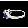 Image 3 : 3.08 ctw Tanzanite Ring -  Platinum