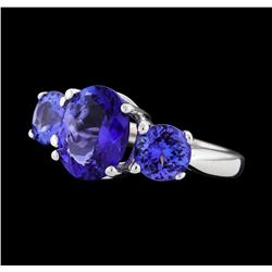 4.51 ctw Tanzanite Ring - Platinum