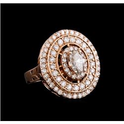 14KT Rose Gold 1.76 ctw Diamond Ring