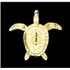 Image 1 : Turtle Pendant - 14KT Yellow Gold