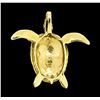 Image 2 : Turtle Pendant - 14KT Yellow Gold