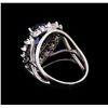 Image 3 : 14KT White Gold 2.65 ctw Tanzanite and Diamond Ring