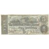 Image 1 : 1863 $5 The Confederate States of America Note T-60 CC