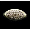 Image 2 : 1.10 ctw Brown Diamond Ring - 14KT Yellow Gold with Black Rhodium Plating