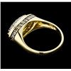 Image 3 : 1.10 ctw Brown Diamond Ring - 14KT Yellow Gold with Black Rhodium Plating