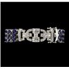 Image 3 : 13.65 ctw Sapphire And Diamond Bracelet - 18KT White Gold