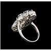 Image 3 : 7.02 ctw Black Diamond Ring - 14KT White Gold
