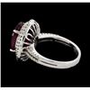 Image 3 : 6.60 ctw Ruby and Diamond Ring - 14KT White Gold