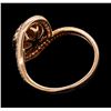 Image 3 : 0.75 ctw Brown and White Diamond Ring - 14KT Rose Gold