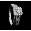 Image 4 : 1.00 ctw Diamond Ring - 14KT White and Rose Gold