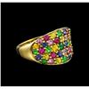 Image 1 : 3.41 ctw Multi Gemstone Ring - 9KT Yellow Gold