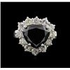 Image 2 : 7.97 ctw Black Diamond Ring - 14KT White Gold