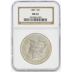 1887 MS63 NGC Morgan Silver Dollar